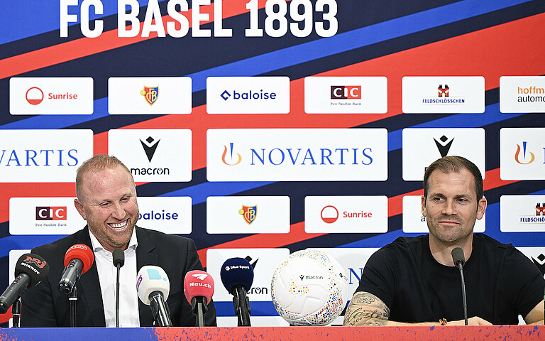Die Medienkonferenz mit Ludovic Magnin und Daniel Stucki