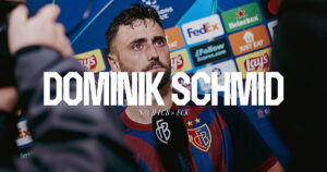 Dominik Schmid nach dem 1:1 gegen den F.C. Kopenhagen 20.8.2025 Dominik Schmid nach dem 1:1 gegen den F.C. Kopenhagen 20.8.2025