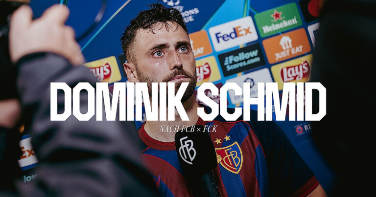 Dominik Schmid nach dem 1:1 gegen den F.C. Kopenhagen 20.8.2025